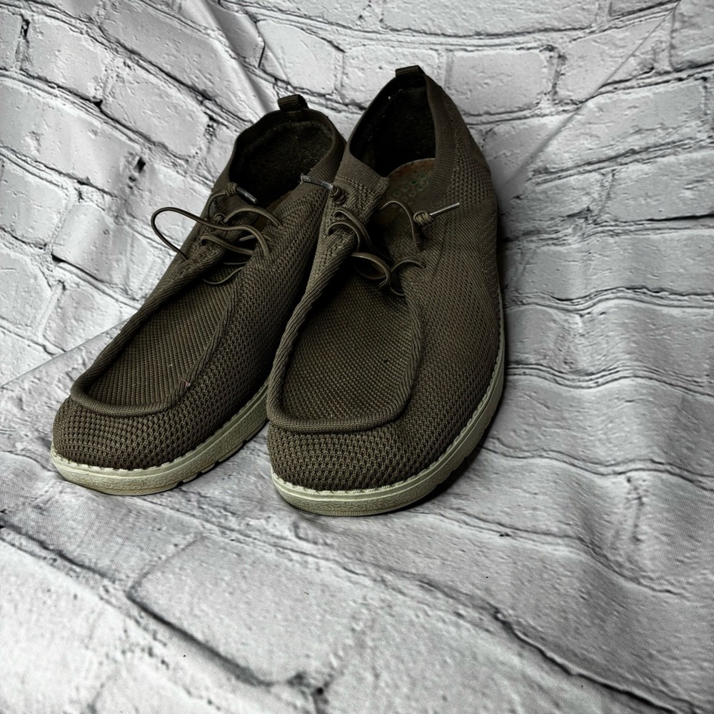 ITAZERO Men's Slip On Moccasin Arch Support Casual Shoes Neutral Brown Sz 13 GUC